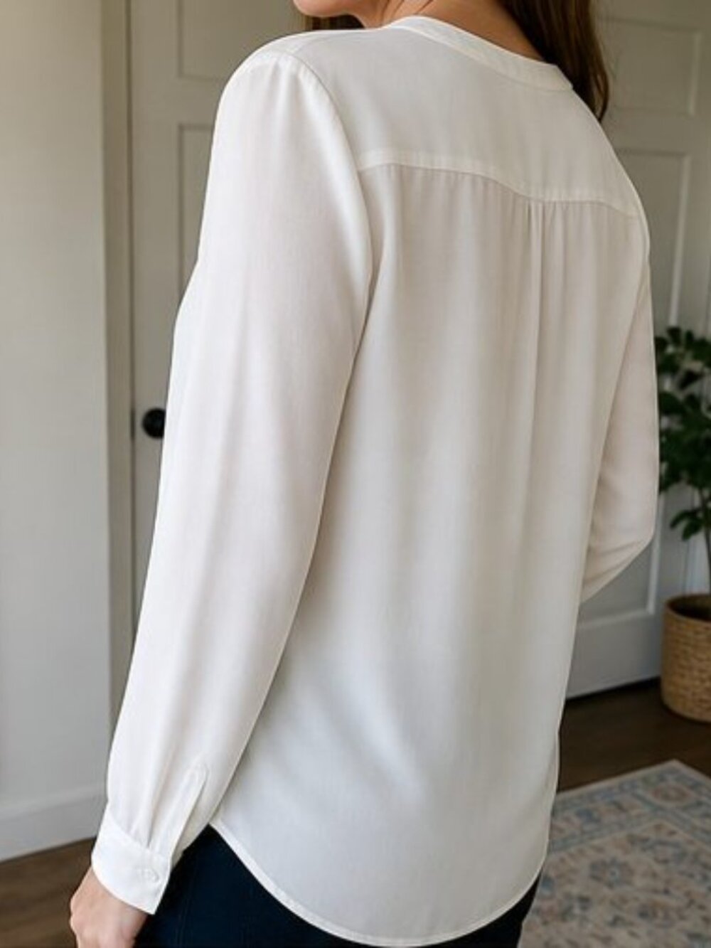 Ivory Ruffle Blouse - Picture 3 of 6